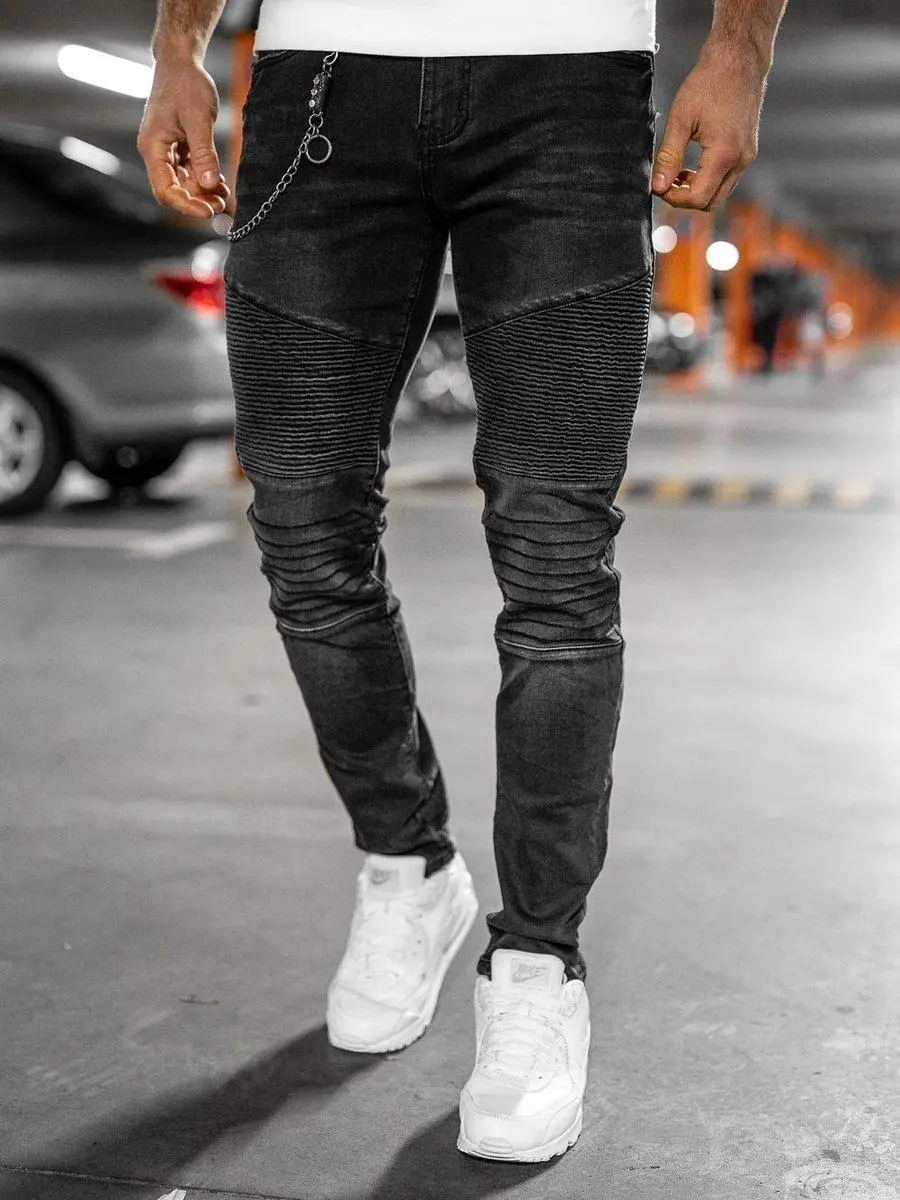 czarne jeansy