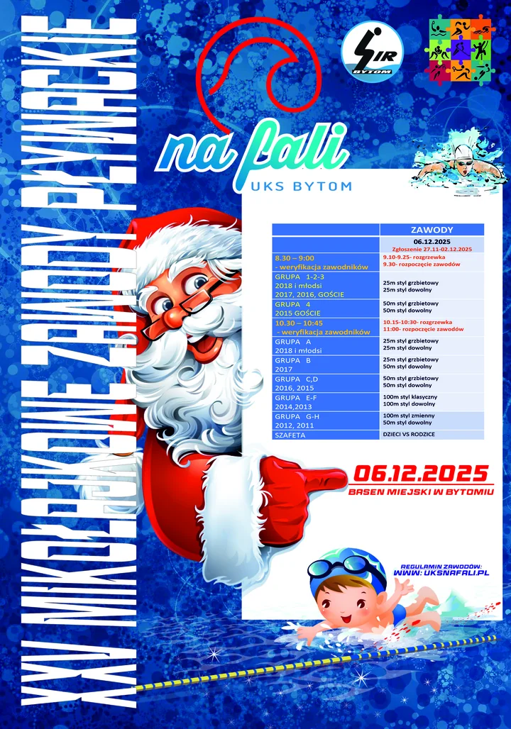 Obraz do artykułu: Dzieci na start! Mikołajkowe Zawody Pływackie w Bytomiu już 6 grudnia