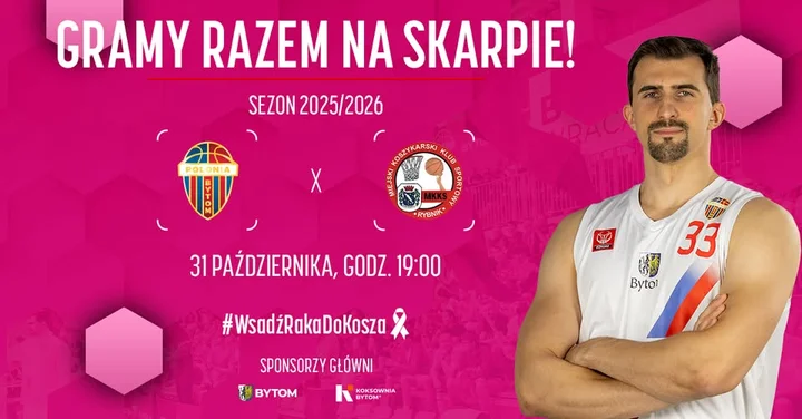 Grafika promocyjna wydarzenia 2LM: BS Polonia Bytom vs. MKKS Rybnik – mecz, Pink October i Halloween w Strefie Bajtla