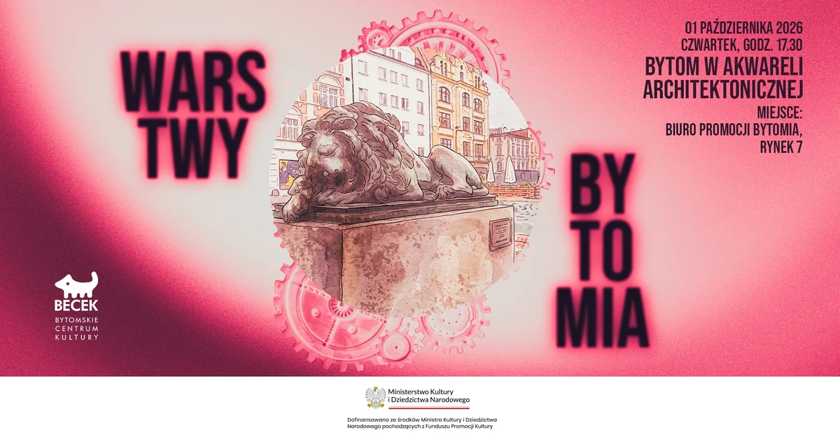 Grafika promocyjna wydarzenia Architektura w kontrastach – Bytom rysowany węglem: warsztaty rysunku