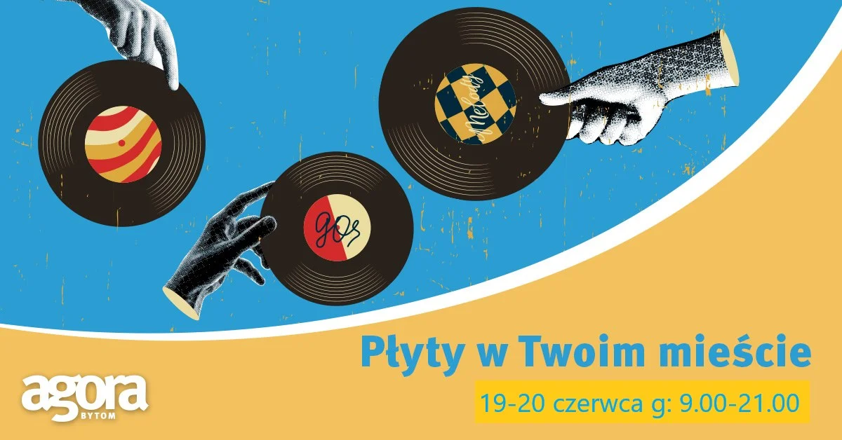 Grafika promocyjna wydarzenia Giełda winylowa i CD w Agora Bytom