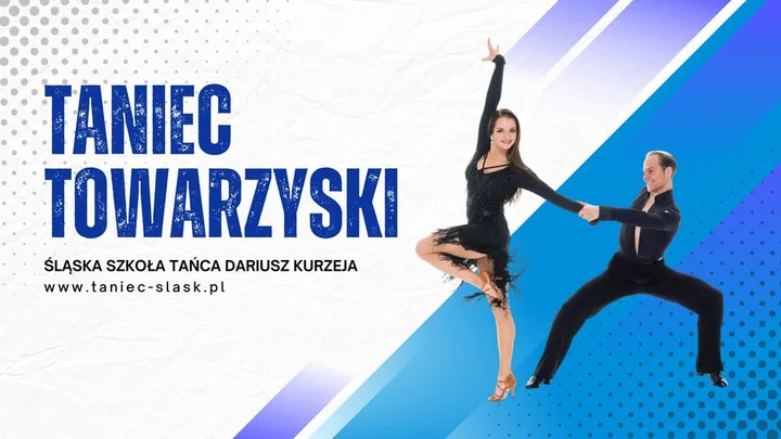 Grafika promocyjna wydarzenia Kurs Tańca Towarzyskiego w Bytomiu — od podstaw, tańcz z nami!