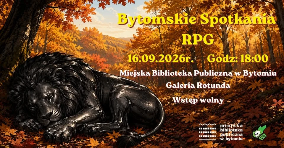 Grafika promocyjna wydarzenia Bytomskie Spotkania RPG – Jesień w Rotundzie: gry fabularne