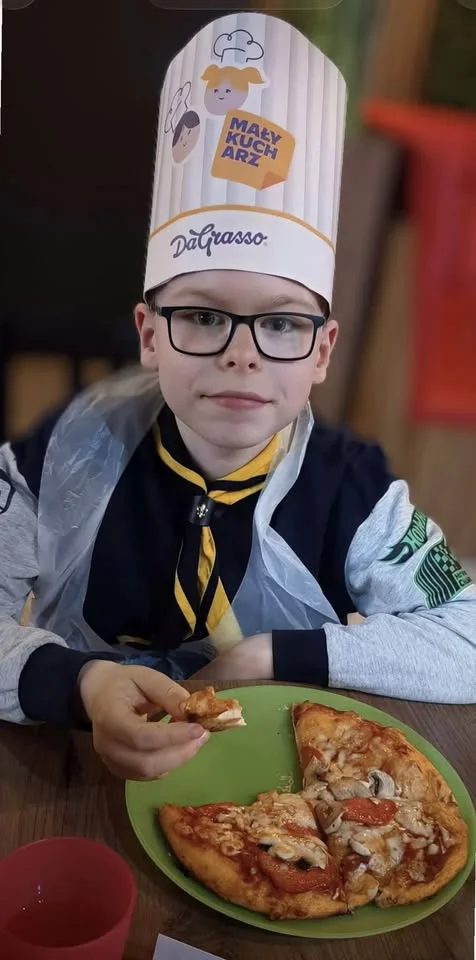 Grafika promocyjna wydarzenia Mikołajkowe warsztaty „Mały Kucharz” z DaGrasso Bytom