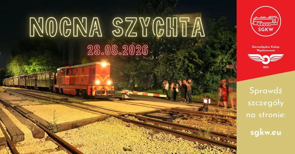 Grafika promocyjna wydarzenia Nocna Szychta – wieczorny przejazd