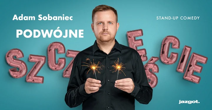 Grafika promocyjna wydarzenia Stand-up: Adam Sobaniec — Podwójne Szczęście w Bytomiu