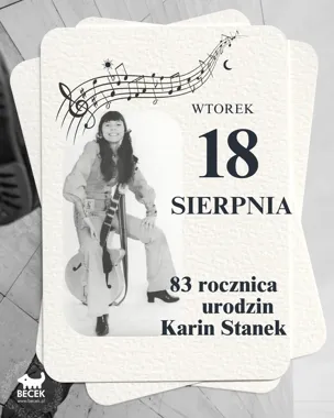 Grafika promocyjna wydarzenia 83. rocznica urodzin Karin Stanek