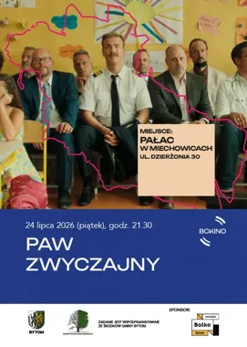 Grafika promocyjna wydarzenia BCKino Plenerowe przy Pałacu w Miechowicach