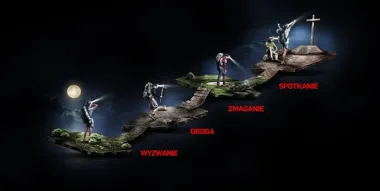 Grafika promocyjna wydarzenia Ekstremalna Droga Krzyżowa w Bytomiu‑Stolarzowicach — nocna trasa już po raz trzeci