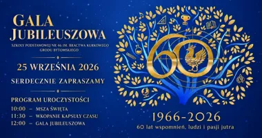Grafika promocyjna wydarzenia Gala Jubileuszowa – 60-lecie szkoły