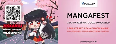 Grafika promocyjna wydarzenia Komikslandia: anime i cosplay w Bytomiu