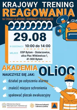 Grafika promocyjna wydarzenia Krajowy Trening Reagowania w Bytomiu