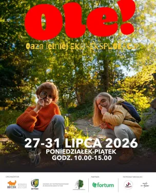 Grafika promocyjna wydarzenia OLE!: Oaza letniej EKO-EKSPLORACJI / tydzień drugi
