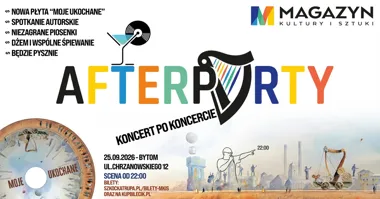 Grafika promocyjna wydarzenia ST w Magazynie Kultury i Sztuki – AFTEREK: koncert w Bytomiu