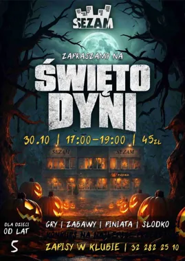 Grafika promocyjna wydarzenia Święto Dyni w Bytomiu – magiczna zabawa