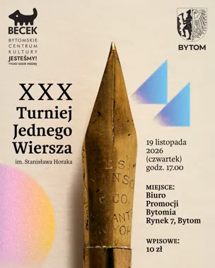 Grafika promocyjna wydarzenia XXX Turniej Jednego Wiersza im. Stanisława Horaka