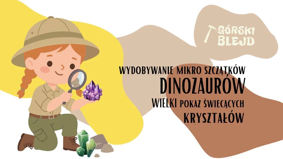 Grafika promocyjna wydarzenia TYDZIEŃ GEOLOGICZNY POD PLATANEM – warsztaty dziecięce