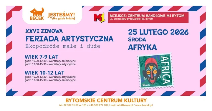 Grafika promocyjna wydarzenia Warsztaty artystyczne – Afryka (dzikie wzory) dla dzieci 10–12 lat