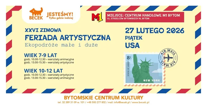Grafika promocyjna wydarzenia Warsztaty artystyczne – Ameryka Północna (Indianie) dla 10–12 lat