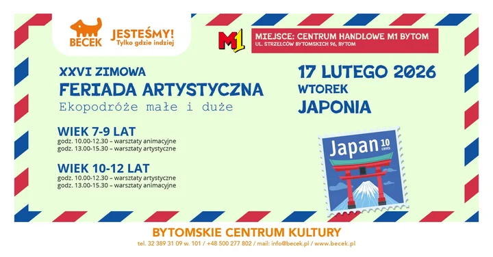 Grafika promocyjna wydarzenia Warsztaty artystyczne – Japonia: Teatrzyk Kamishibai dla 7–9 lat
