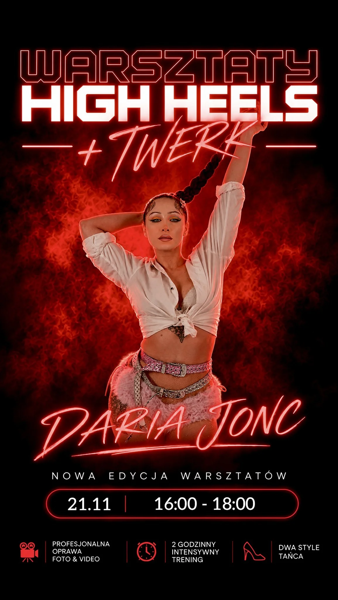 Grafika promocyjna wydarzenia Warsztaty HIGH HEELS + TWERK w Bytomiu