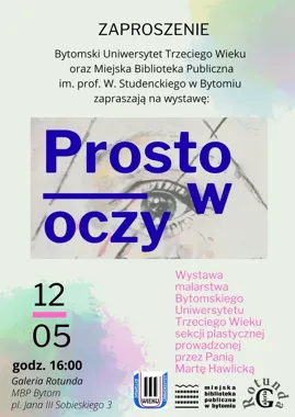 „Prosto w oczy” - Bytomskie malarki z UTW pokażą swoje spojrzenie na świat