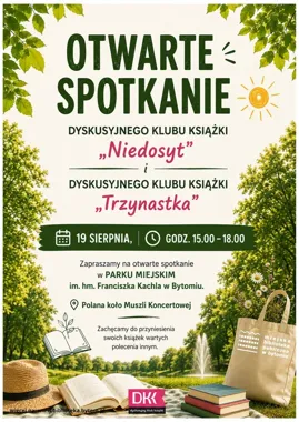 Książki wychodzą z biblioteki - letnie spotkanie w bytomskim parku