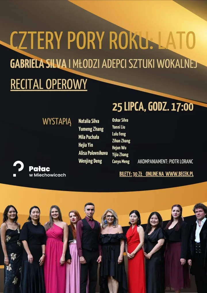 Operowy wieczór w pałacu. Młodzi wokaliści wystąpią pod kierunkiem Gabrieli Silvy