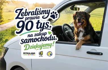 Zebrali prawie 90 tys. zł na samochód dla schroniska