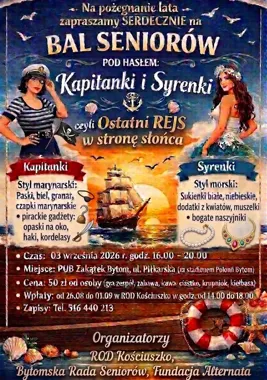 Marynarskie czapki, syrenki i muzyka na żywo. Seniorzy zatańczą w Bytomiu