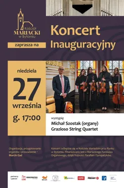 Michał Szostak zagra w Kościele Mariackim. Jesienny cykl rusza w Bytomiu