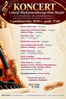 Bytomscy uczniowie i nauczyciele zagrają razem. Koncert w sali Muzycznej