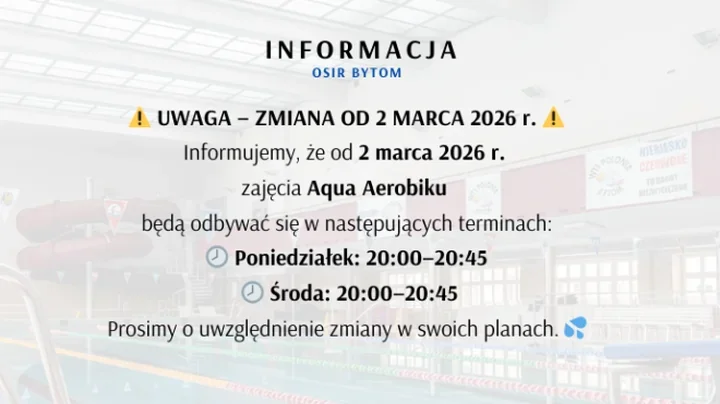 OSiR zapowiada zmiany w Aqua Aerobiku – co uczestnicy powinni wiedzieć