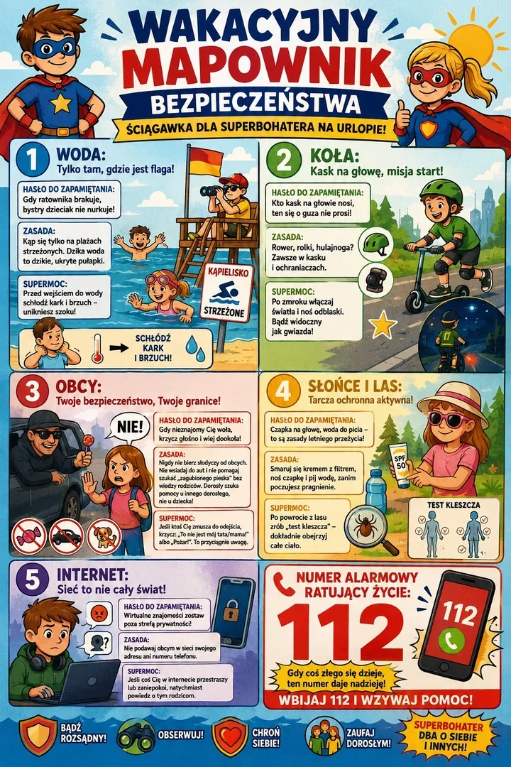 Kask, woda i obcy - wakacyjne pułapki, które co roku wracają